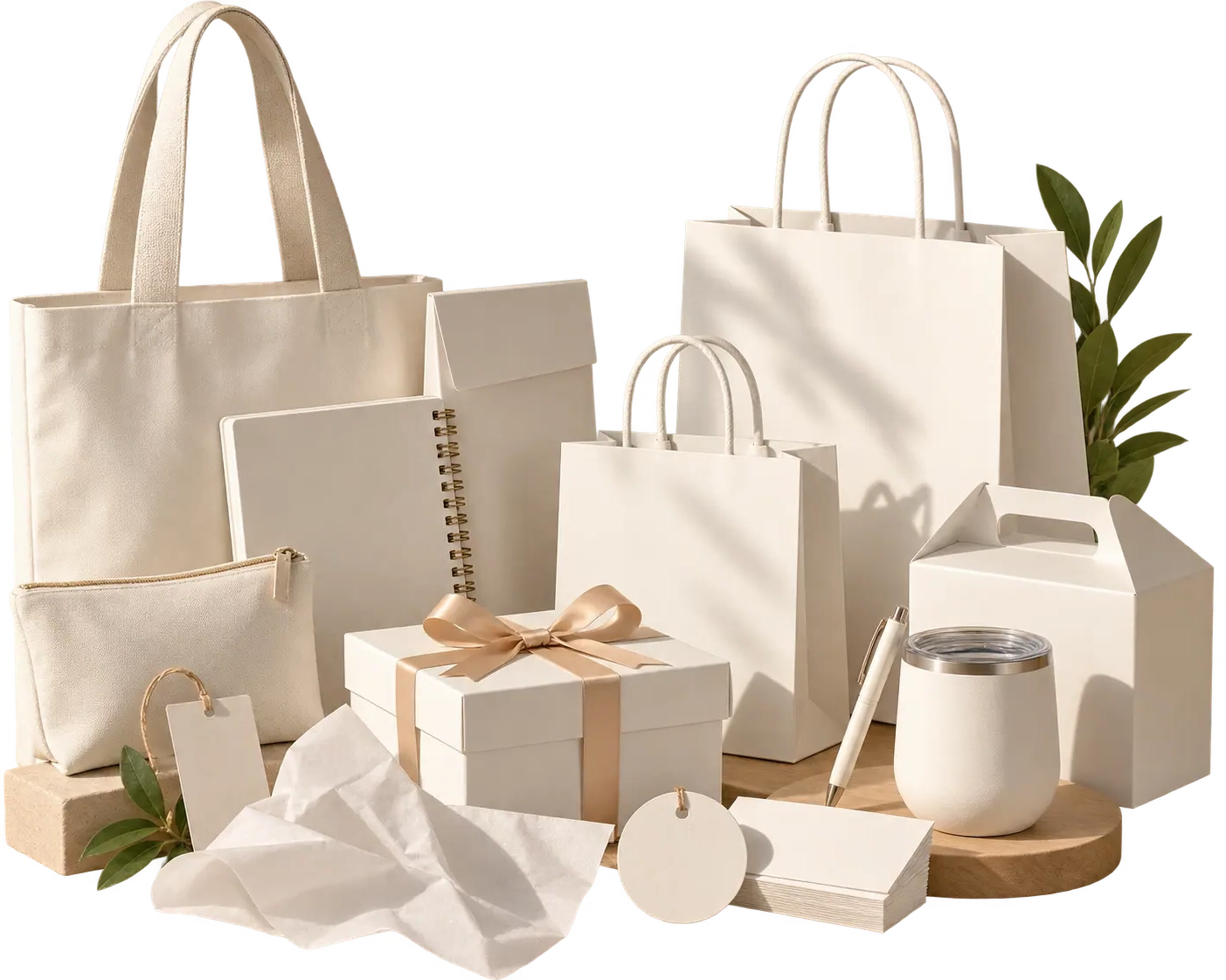 Produtos personalizados da Memba: sacolas, caixas e brindes